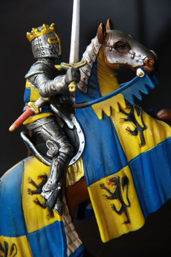 рыцарь на коне с мечем SCHLEICH 90-100мм ФРГ - фото фото фото 3