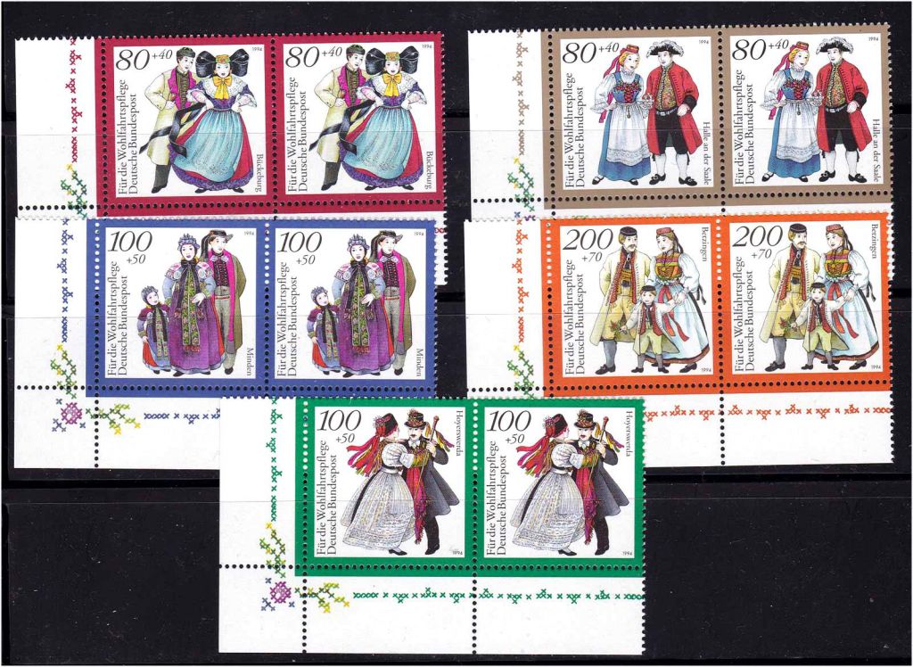 ZM Германия 1994 г MNH - квартблоки - костюмы - фото фото фото 0
