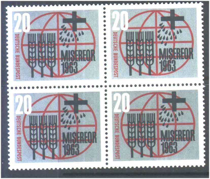 Германия  1963 г MNH - квартблок - фото фото фото 0