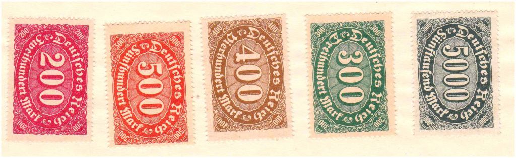 Германия  1922 г  - марки приклеяны - чистые - фото фото фото 0