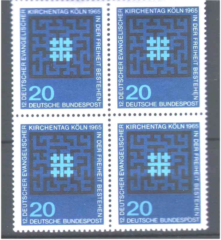 Германия  1965 г MNH -  квартблок - фото фото фото 0