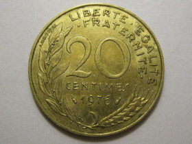 Франція Франция ^/--/^ Франция 20 сантимов 1976 года 3 /--/ П /--/ 1038 ^_^^^ Франція 20 сантимів 1976 року 3 /--/ П /--/ 1038 - фото фото фото