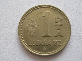 Іспанія Испания ^/--/^ Испания 1 песета 1980 (82) года 22492 ^_^^^ Іспанія 1 песета 1980 (82) року 22492 - фото фото фото