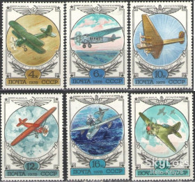 СРСР - СССР - ^/--/^ СССР 1978 авиация самолёты СК 4801-4806 MNH 4-й выпуск ^_^^^ СРСР 1978 авіація літаки СК 4801-4806 MNH 4-й випуск - фото фото фото