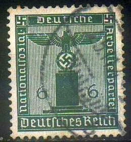 Третій Рейх (-) Третий Рейх (-) ^/--/^ 1938 - Рейх - Службова марка 6 Mi.148 _2,0 € ^_^^^ 1938 - Рейх - Служебная марка 6 Mi.148 _2,0 € - фото фото фото