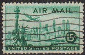 Північна Америка Северная Америка ^/--/^ 1947 - США - Авіапошта 15 Mi.561 _гаш ^_^^^ 1947 - США - Авиапочта 15 Mi.561 _гаш - фото фото фото
