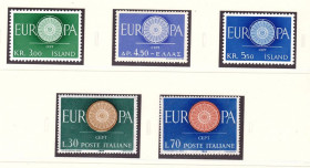 Ісландія Исландия ^/--/^ Исландия , Греция , Италия /--/ 1960 г  MNH  - EUROPA CEPT - подборка ^_^^^ Ісландія, Греція, Італія 1960 р MNH - EUROPA CEPT - добірка - фото фото фото
