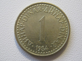 Югославія Югославия ^/--/^ Югославия 1 динар 1984 года #34841 ^_^^^ Югославія 1 динар 1984 року #34841 - фото фото фото