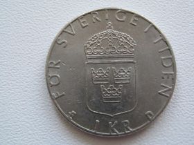 Швеція Швеция ^/--/^ Швеция 1 крона 1989 года #16796 ^_^^^ Швеція 1 крона 1989 року #16796 - фото фото фото
