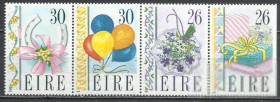Інші країни Другие страны ^/--/^ Ирландия 1990 поздравительные марки 4 /--/ м. ^_^^^ Ірландія 1990 вітальні марки 4 /--/ м. - фото фото фото