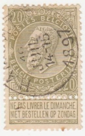 Бенілюкс Бенилюкс ^/--/^ Бельгия 1893  г. № 54 гашеная ^_^^^ Бельгія 1893 р. No 54 гашена - фото фото фото