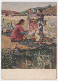 СРСР СССР ^/--/^ Друзья 1955 Хитрова Девочки Пионеры 10 ^_^^^ Друзі 1955 Хітрова Дівчатка Піонери 10 - фото фото фото