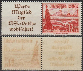 Третій Рейх (-) Третий Рейх (-) ^/--/^ 1937 - Рейх - Зимова допомога - Кораблі W 127 Mi. A 656 ** ^_^^^ 1937 — Рейх — Зимняя помощь — Корабли W 127 Mi. A 656 ** - фото фото фото