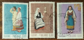 Скандинавія Скандинавия ^/--/^ Финляндия Национальные костюмы 1973 ^_^^^ Фінляндія Національні костюми 1973 - фото фото фото