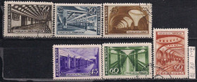 СРСР - СССР - ^/--/^ СССР, 1947 г., распродажа коллекции, архитектура, Московский метрополитен, серия &amp;quot;микс&amp;quot; ^_^^^ СРСР, 1947 р., розпродаж колекції, архітектура, Московський метрополітен, серія &amp;quot;мікс &amp;quot; - фото фото фото