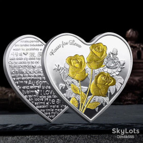 Сувенири Сувениры ^/--/^ Памятная монета День Святого Валентина I Love You Yellow ^_^^^ День Святого Валентина I Love You Yellow - фото фото фото