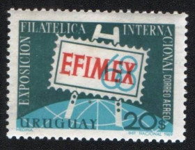 Південна Америка Южная Америка ^/--/^ Уругвай  (1969) Международная выставка почтовых марок &amp;quot;EFIMAX&amp;quot; в Мехико ^_^^^ Уругвай (1969) Міжнародна виставка поштових марок &amp;quot;EFIMAX &amp;quot; в Мехіко - фото фото фото