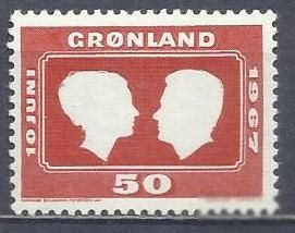 Інші країни Другие страны ^/--/^ Гренландия 1967 Король и Королева 1 /--/ м. ^_^^^ Гренландія 1967 Король і Королева 1 /--/ м. - фото фото фото