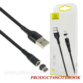 Кабелі Кабели ^/--/^ Кабель Usams US-SJ /--/ 352 U /--/ 32 Lightning Aluminum Alloy Magnetic Charging and Data Cable 1 /--/ m Black ^_^^^ US-SJ /--/ 352 U /--/ 32 Lightning Aluminum Alloy Magnetic Charging and Data Cable 1 /--/ m Black - фото фото фото