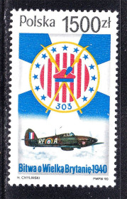 Транспорт Транспорт ^/--/^ Авиация .  Польша 1990  г  MNH - WW II / ВОВ ^_^^^ Польща 1990 MNH - WW II / ВВВ - фото фото фото