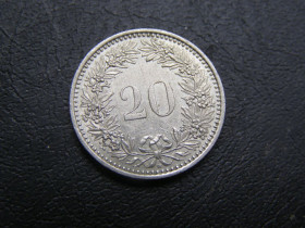 Швейцарія Швейцария ^/--/^ 20 раппенов Швейцария 1993 г ^_^^^ 20 раппенів Швейцарія 1993 - фото фото фото