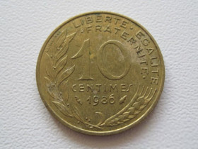 Франція Франция ^/--/^ Франция 10 сантимов 1986 года 24128 ^_^^^ Франція 10 сантимів 1986 24128 - фото фото фото
