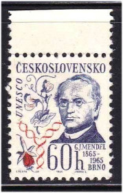 Чехословаччина Чехословакия ^/--/^ Чехословакия 1965 г MNH - Мендель - флора ^_^^^ Чехословаччина 1965 р MNH - Мендель - флора - фото фото фото