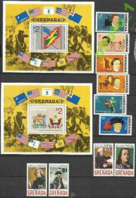 Острівні держави Островные государства ^/--/^ Гренада 1975 200 лет независимости США живопись 10 /--/ м.2 /--/ бл. ^_^^^ Гренада 1975 200 років незалежності США живопис 10 /--/ м.2 /--/ бл. - фото фото фото