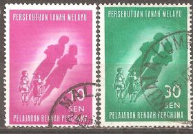 Малайзія Малайзия ^/--/^ Малайская федерация 1962 Sc.108,110 used ^_^^^ Малайська федерація 1962 Sc.108,110 used - фото фото фото