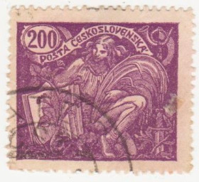 Чехословаччина Чехословакия ^/--/^ Чехословакия   1920 г № 187 гашеная ^_^^^ Чехословаччина 1920 р. No 187 гашена - фото фото фото