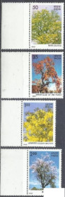 Індія Индия ^/--/^ Индия 1981 флора деревья 4 /--/ м. ^_^^^ Індія 1981 флора дерева 4 /--/ м. - фото фото фото