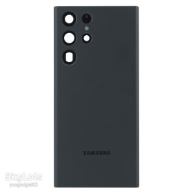 Корпуса на Samsung Корпуса на Samsung ^/--/^ Задня частина корпусу Samsung Galaxy S /--/ 22 Ultra 5 /--/ G SM-S /--/ 908 Phantom Black  (з склом камери) ^_^^^ Задняя часть корпуса Samsung Galaxy S /--/ 22 Ultra 5 /--/ G SM-S /--/ 908 Phantom Black (со стеклом камеры) - фото фото фото