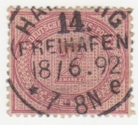 Німецька імперія (-) Германская империя (-) ^/--/^ Германия  ( империя) 1875 г. №  37 а гашеная ^_^^^ Німеччина (Імперія) 1875 р. No 37 а гашена - фото фото фото