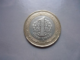 Туреччина Турция ^/--/^ Турция 1 лира 2009 биметалл ^_^^^ Туреччина 1 ліра 2009 біметал - фото фото фото