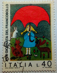 Італія, Ватикан Италия, Ватикан ^/--/^ Италия 1976 День марки, 40 /--/ L, гашеная ^_^^^ Італія 1976 День марки, 40 /--/ L, гашена - фото фото фото