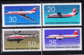 Транспорт Транспорт ^/--/^ Авиация .  ГДР 1969 г MNH ^_^^^ ГДР 1969 MNH - фото фото фото