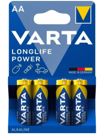 Батарейки, акумулятори Батарейки, аккумуляторы ^/--/^ Батарейка Varta AA Longlife Power Mignon 4906,    (LR /--/ 6) MN /--/ 1500, 1.5 /--/ V, B /--/ 4 Alkaline, 4 /--/ шт ^_^^^ Батарейка Varta AA Longlife Power Mignon 4906, (LR /--/ 6) MN /--/ 1500, 1.5 /--/ V, B /--/ 4 Alkaline, 4 /--/ шт - фото фото фото