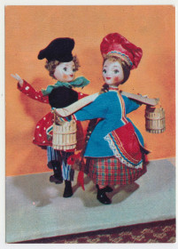 СРСР СССР ^/--/^ Шла девица за водой. Русский сувенир. 1968 Спасская Куклы 10 ^_^^^ Діти за водою. Російський сувенір. 1968 — Спаська лялька 10 - фото фото фото