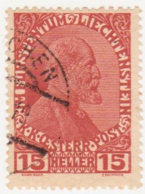 Малі Держави Європи Малые Государства Европы ^/--/^ Лихтенштейн 1918 г №  10 гашеная ^_^^^ Ліхтенштейн 1918 р. No 10 гашена - фото фото фото