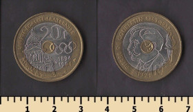 Франція Франция ^/--/^ Франция 20 франков 1994 ^_^^^ Франція 20 франків 1994 - фото фото фото