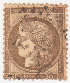 Франція Франция ^/--/^ Франция 1872 г.№ 55  гашенная ^_^^^ Франція 1872 р. No 55 гашена - фото фото фото