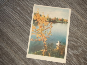 СРСР СССР ^/--/^ Открытка СССР На рыбалке   1962 /--/ г. ^_^^^ Листівка СРСР На риболовлі 1962 /--/ р. - фото фото фото