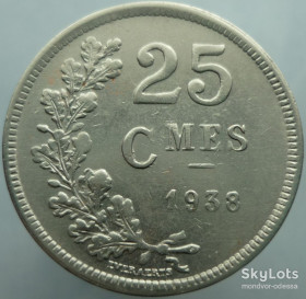 Люксембург Люксембург ^/--/^ Люксембург 25 сантимов 1938 ^_^^^ Люксембург 25 сантимів 1938 - фото фото фото