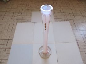 Кухонне начиння, посуд, столове срібло Кухонная утварь, посуда, столовое серебро ^/--/^ Ваза цветное стекло. Роспись. Редкая. ^_^^^ Ваза кольорове скло. Розпис. Рідкісна. - фото фото фото