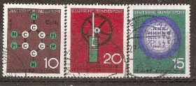 НДР, ФРН ГДР, ФРГ ^/--/^ ФРГ 1964  Mi.440-442 used ПОЛНАЯ серия ^_^^^ ФРН 1964 Mi.440-442 used Повна серія - фото фото фото