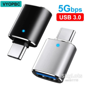 Кабелі Кабели ^/--/^ VYOPBC USB 3.0 - Type C OTG конвертер адаптер перехідник метал LED! ^_^^^ VYOPBC USB 3.0 - Type C OTG конвертер адаптер переходник металл LED! - фото фото фото