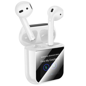 Навушники, гарнітури Наушники, гарнитуры ^/--/^ Навушники Bluetooth бездротові Borofone BW /--/ 86 з мікрофоном та сенсорним LED-дисплеєм White ^_^^^ Наушники Bluetooth беспроводные Borofone BW /--/ 86 с микрофоном и сенсорным LED-дисплеем White - фото фото фото