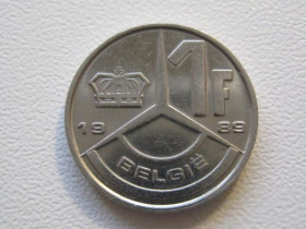 Бельгія Бельгия ^/--/^ Бельгия 1 франк 1989 года BELGI 33043 ^_^^^ Бельгія 1 франк 1989 BELGI 33043 - фото фото фото