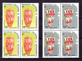 Фауна Фауна ^/--/^ Фауна  Новая Каледония / NC 1985 г MNH - квартблоки - тиснение ^_^^^ NM Фауна Нова Каледонія / NC 1985 р MNH - квартблоки - фото фото фото