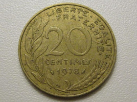 Франція Франция ^/--/^ Франция 20 сантимов 1978 года 38134 ^_^^^ Франція 20 сантимів 1978 року 38134 - фото фото фото